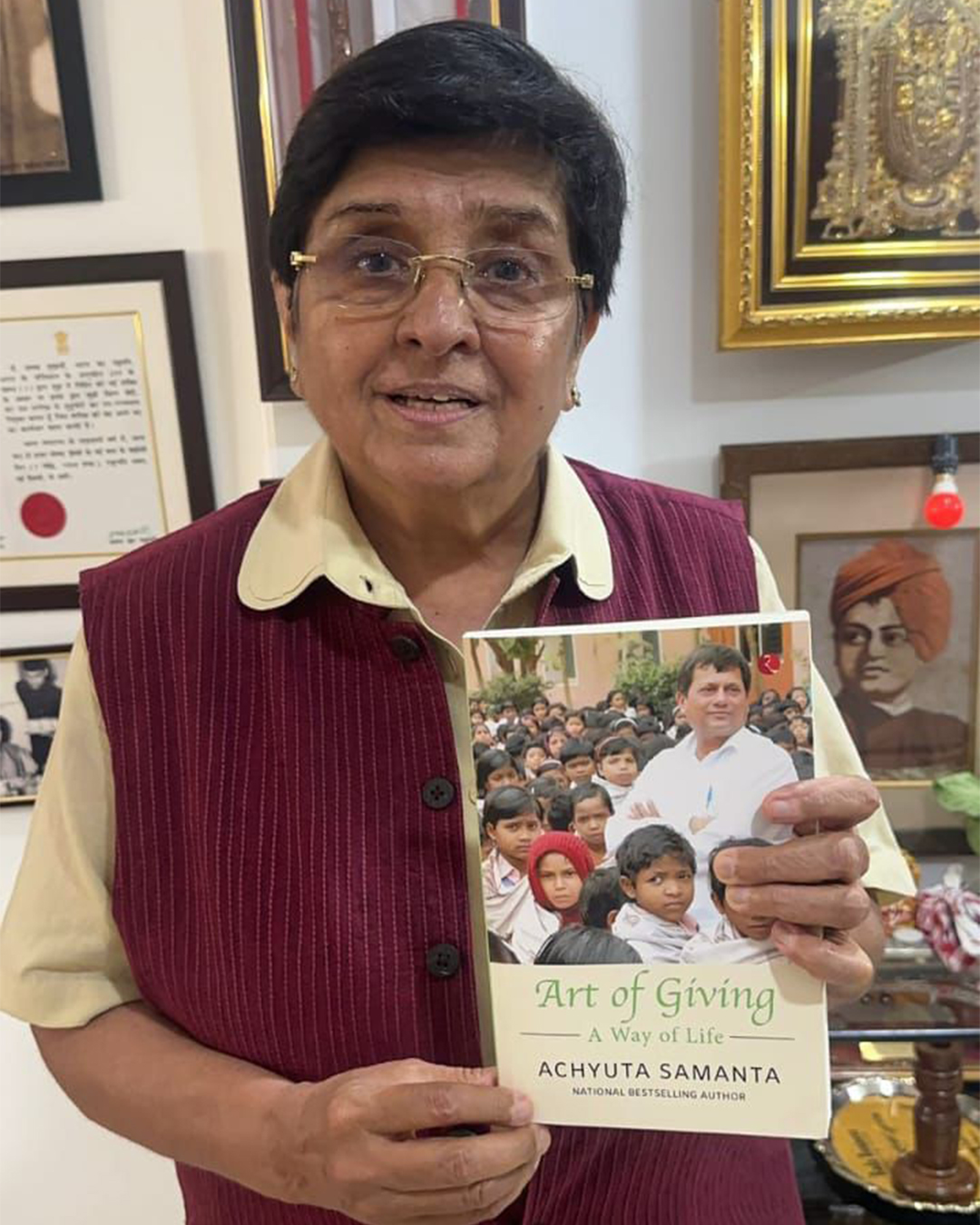 Kiran Bedi with Book