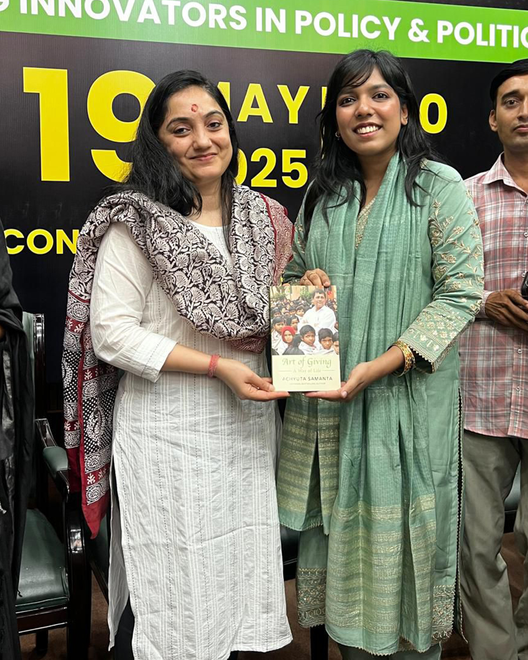 Nupur sharma with Book